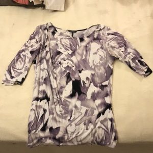 Black white & purple Daisy Fuentes top